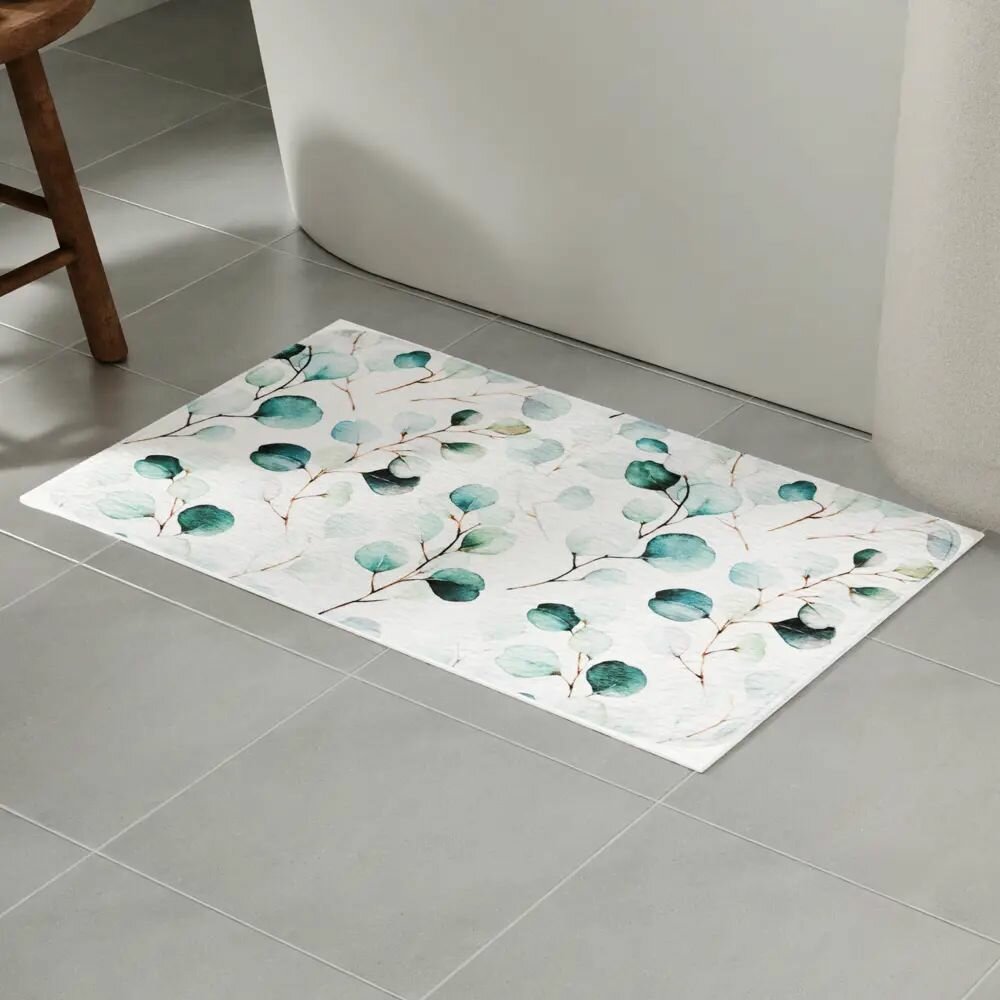 Коврик для ванной Свежесть ADB23105 45x70 см цвет бело-зеленый