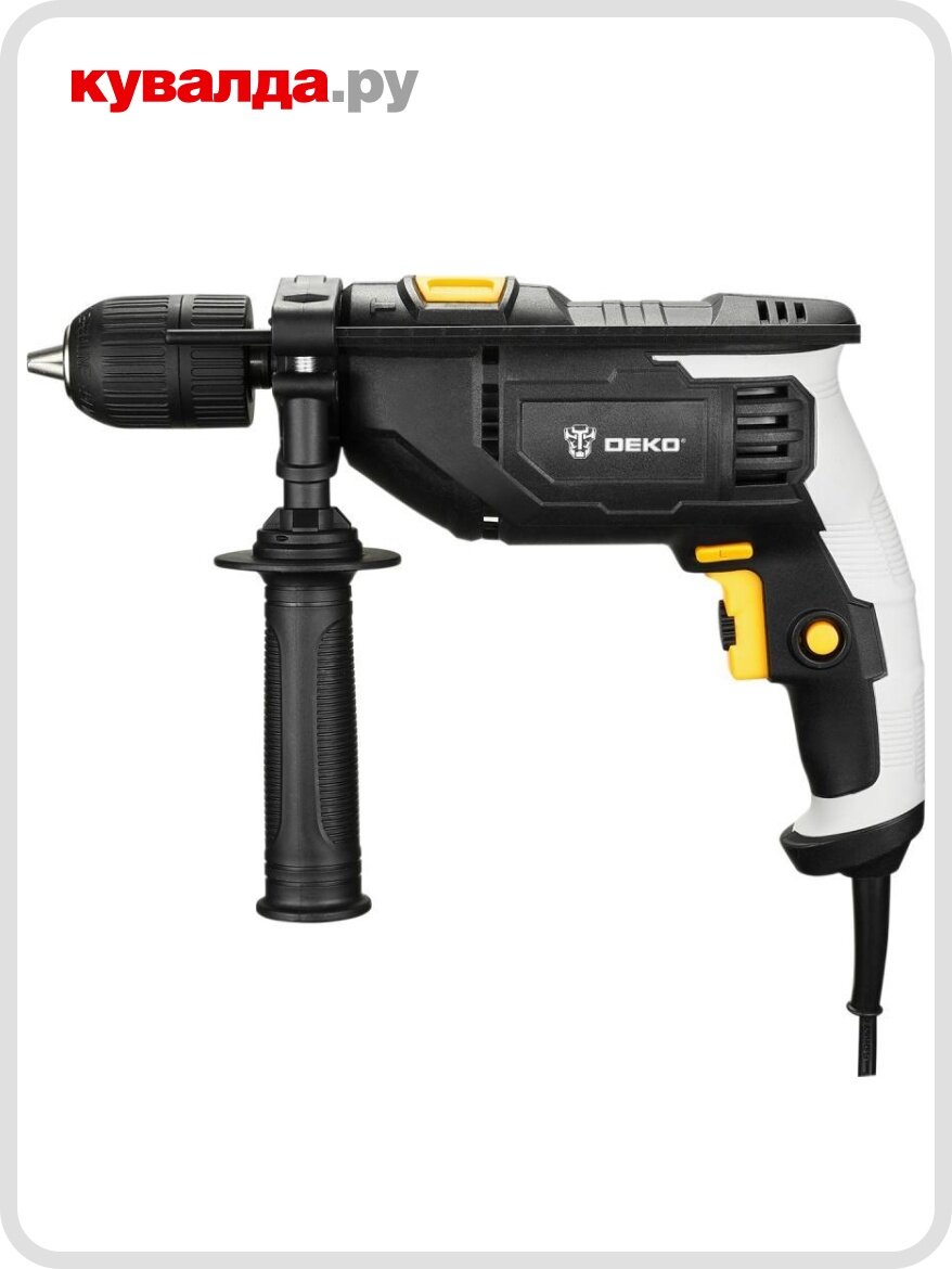 Дрель ударная сетевая DEKO DKID850W BMC and quick-release chuck в кейсе