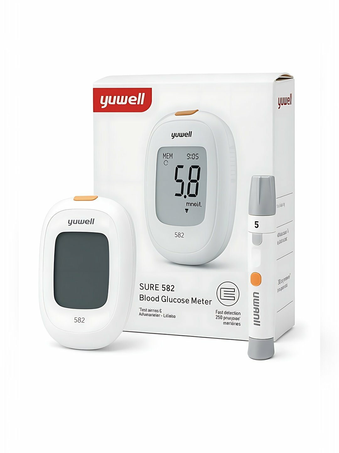 Глюкометр Yuwell 582 комплект для измерения сахар в крови