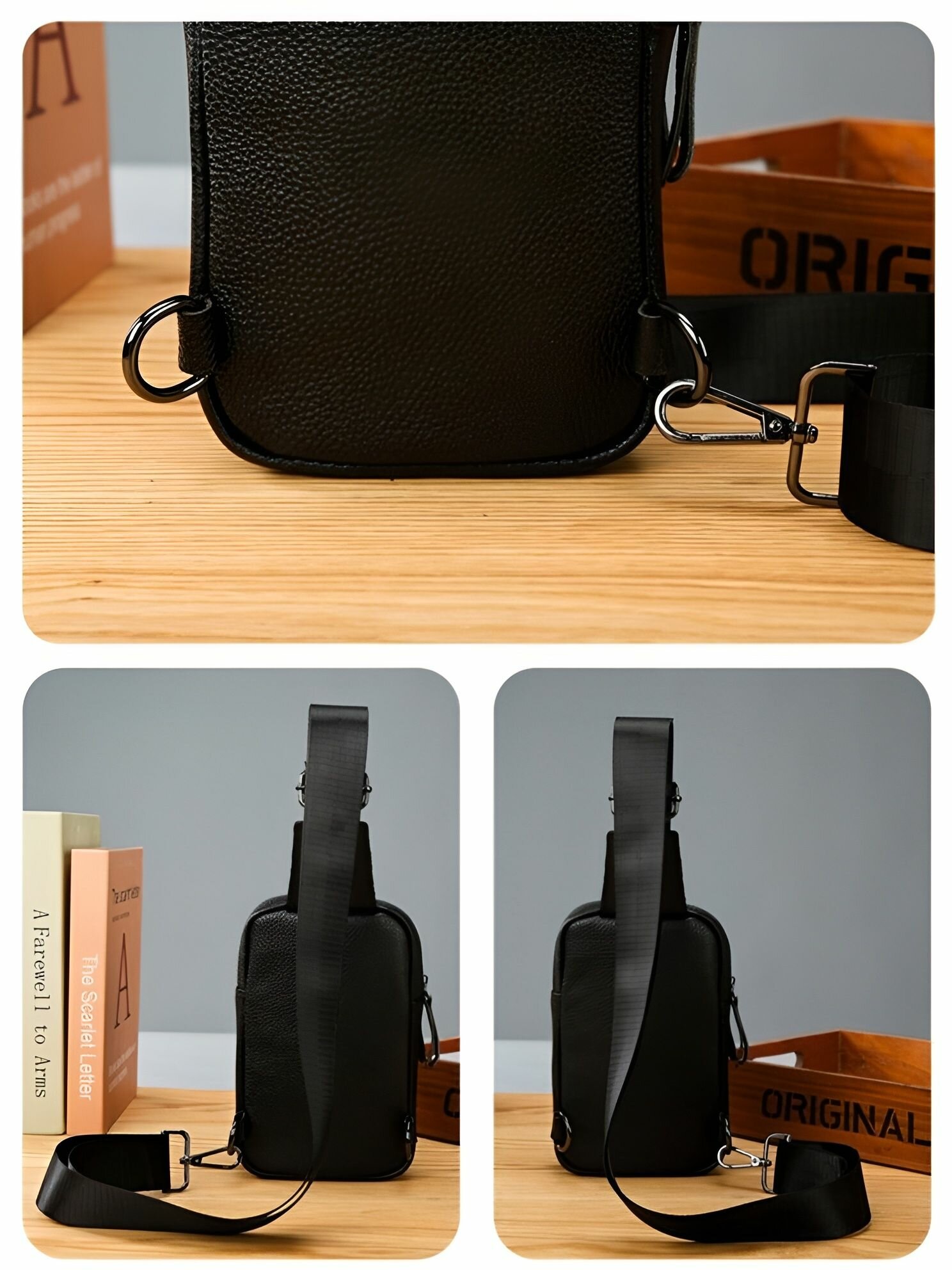 Сумка КожаноFF, фактура матовая, черный — фото 1