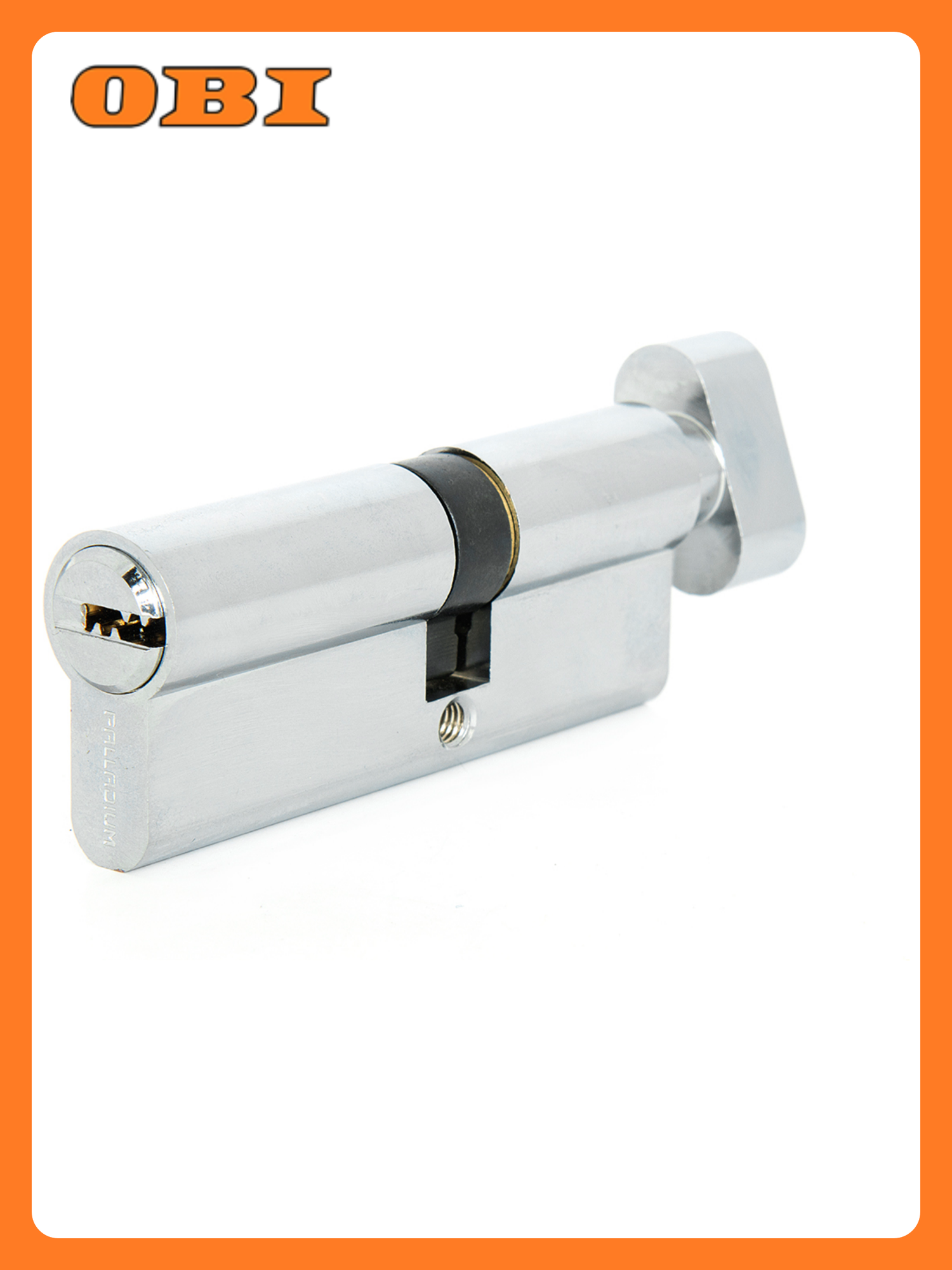 Цилиндровый механизм Palladium 80 (30+10+40) c bk cp хром с вертушкой