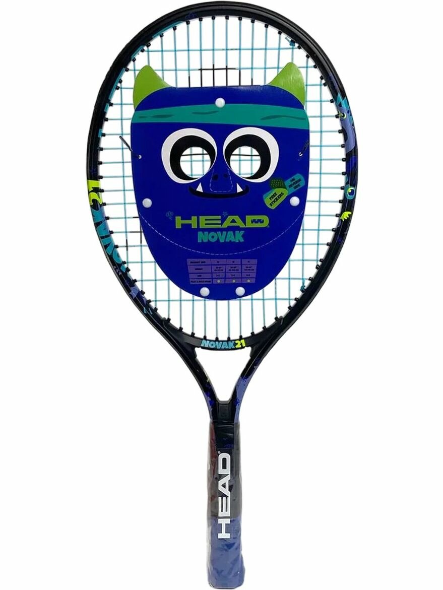 Ракетка Head Novak 21 черный 100% Алюминий 235024SC06 Композитный материал, цвет черный