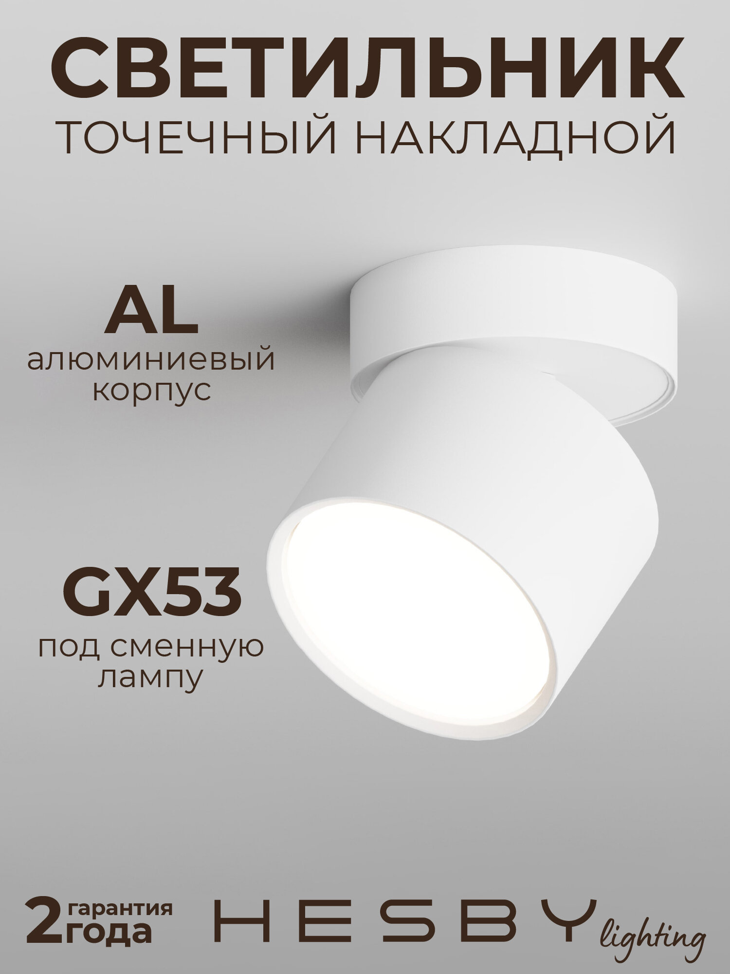 Точечный светильник Hesby Mysen HSBL_0179 IP20, 50Вт, GX53, белый