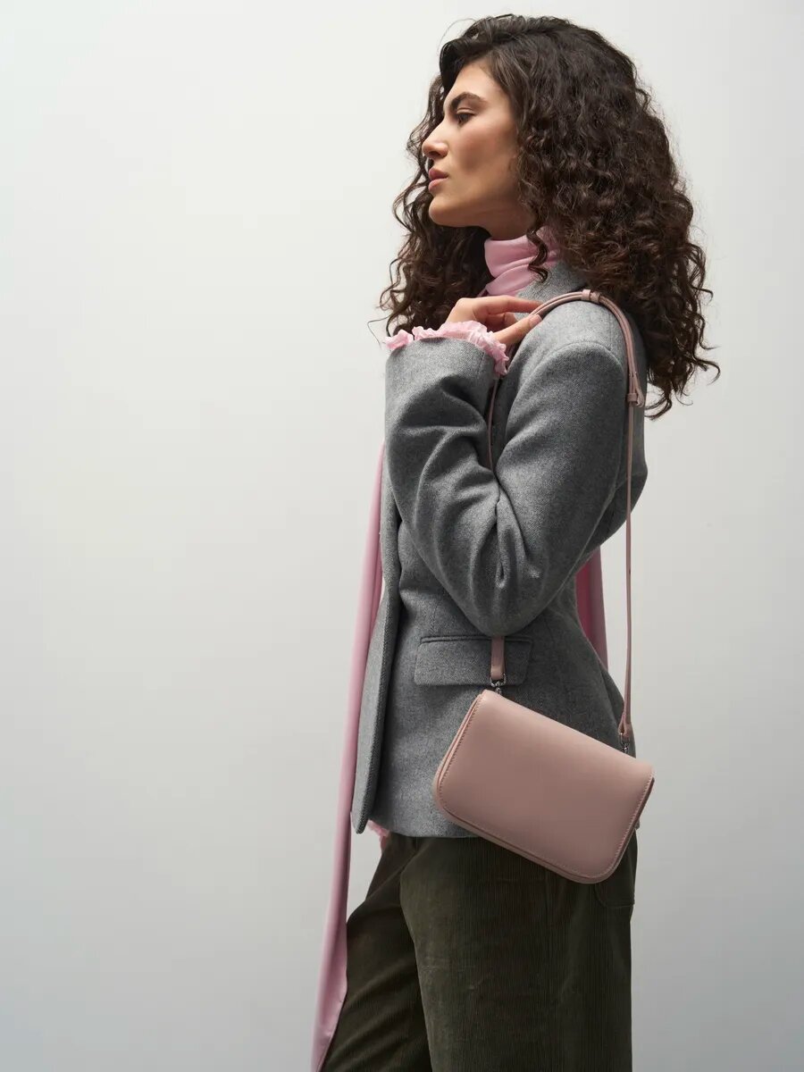 Сумка кросс-боди LeVertige LAPTOP, фактура гладкая, розовый — фото 1