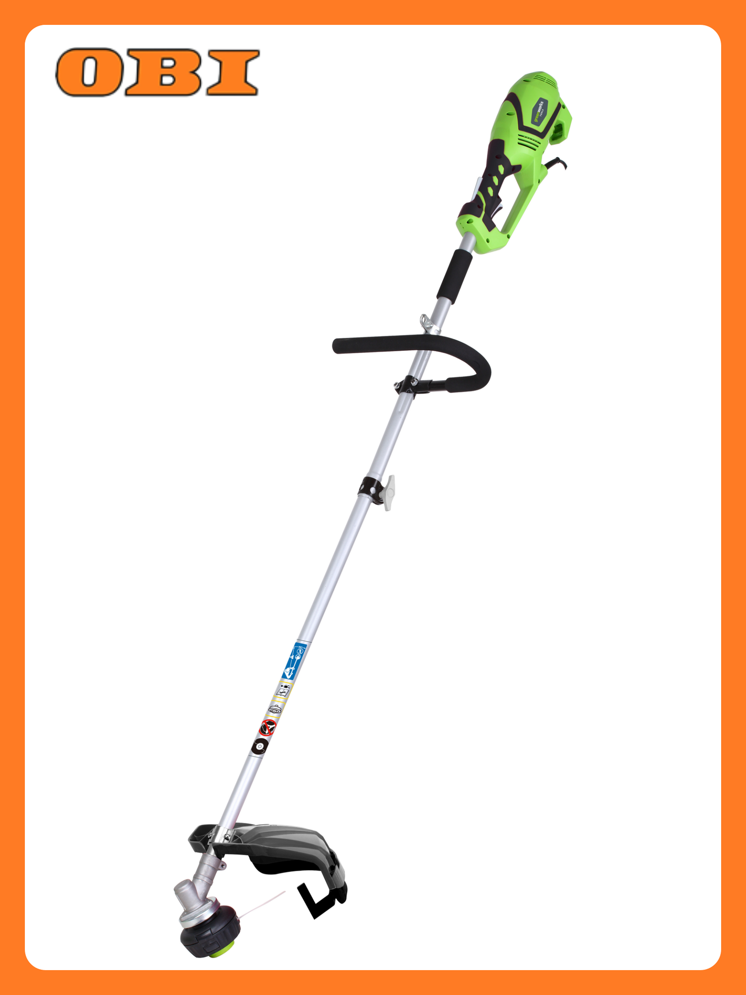 Триммер электрический GreenWorks GST1246, плечевой ремень, леска/нож, ширина скашивания 45 см 1200 Вт