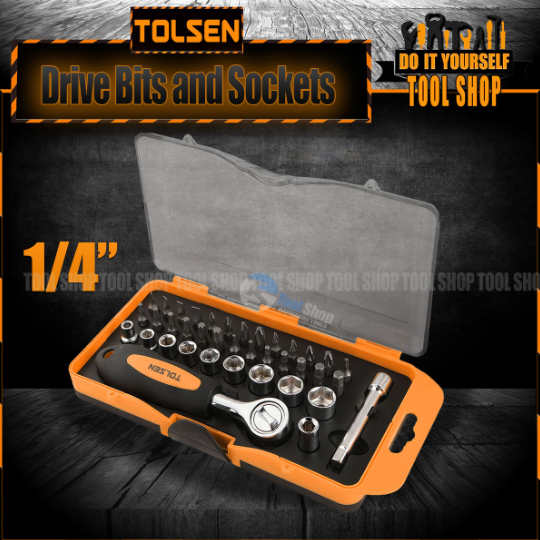 Набор инструментов Tolsen 20035, хромванадиевая сталь, 38 элементов, в кейсе — фото 1
