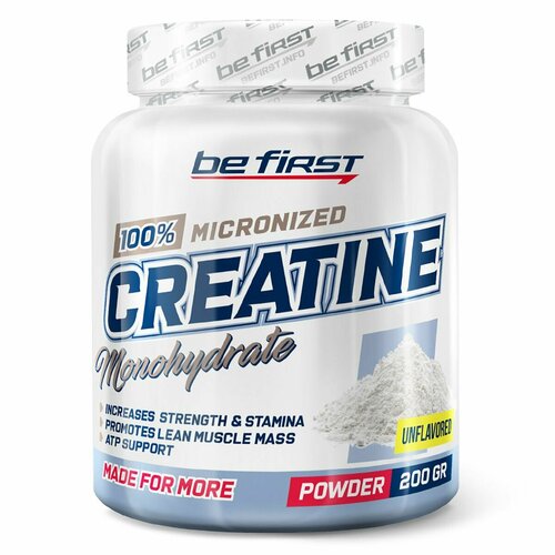Креатин 100% моногидрат Be First Creatine Monohydrate, 200 г, без вкуса