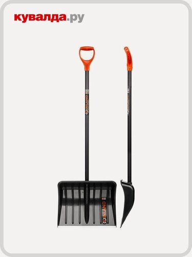 Изображение товара Лопата для уборки снега FINLAND 1358-Ч широкая, с черенком