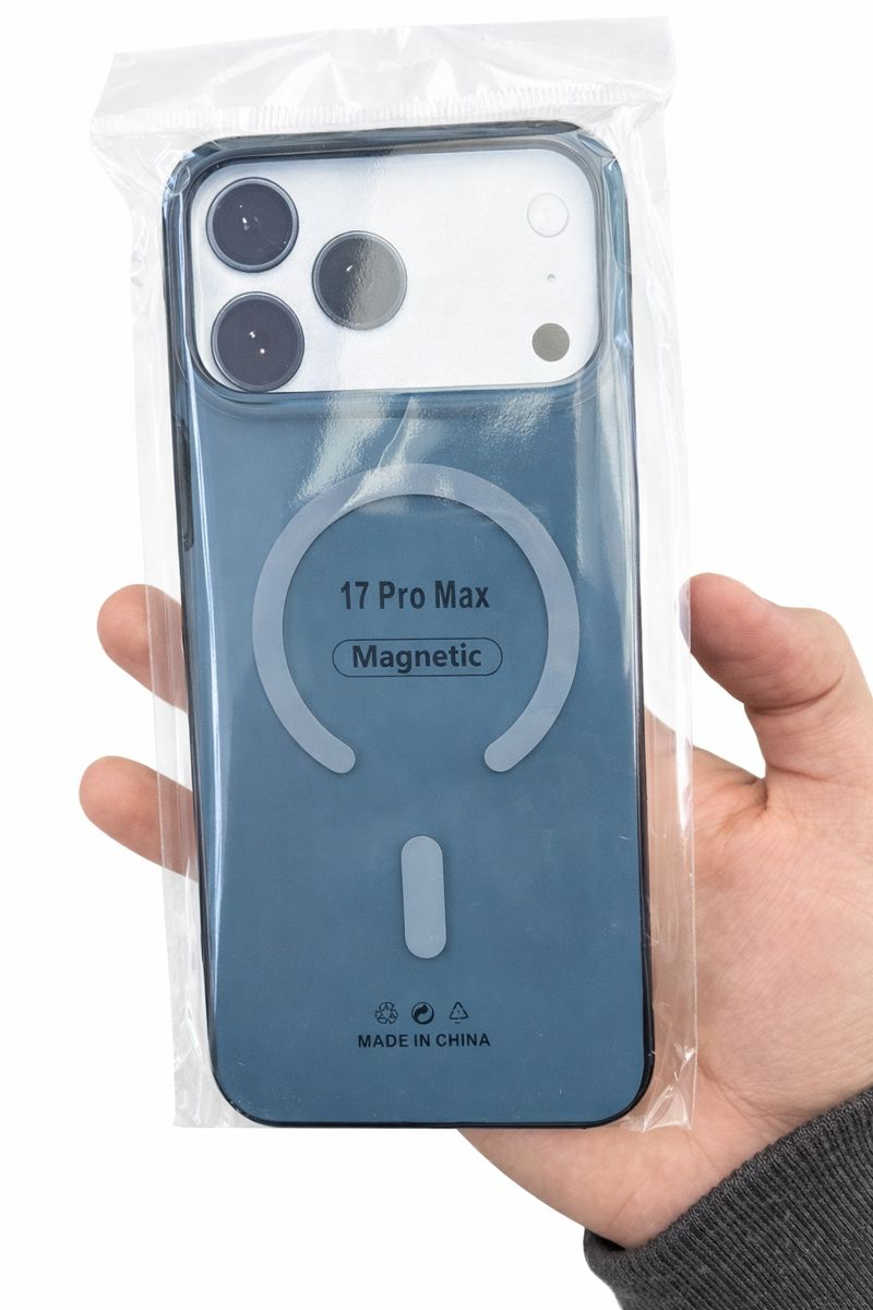 Чехол 7MILLIARD, для iPhone 17 Pro Max MagSafe, прозрачный, ударопрочный, синий