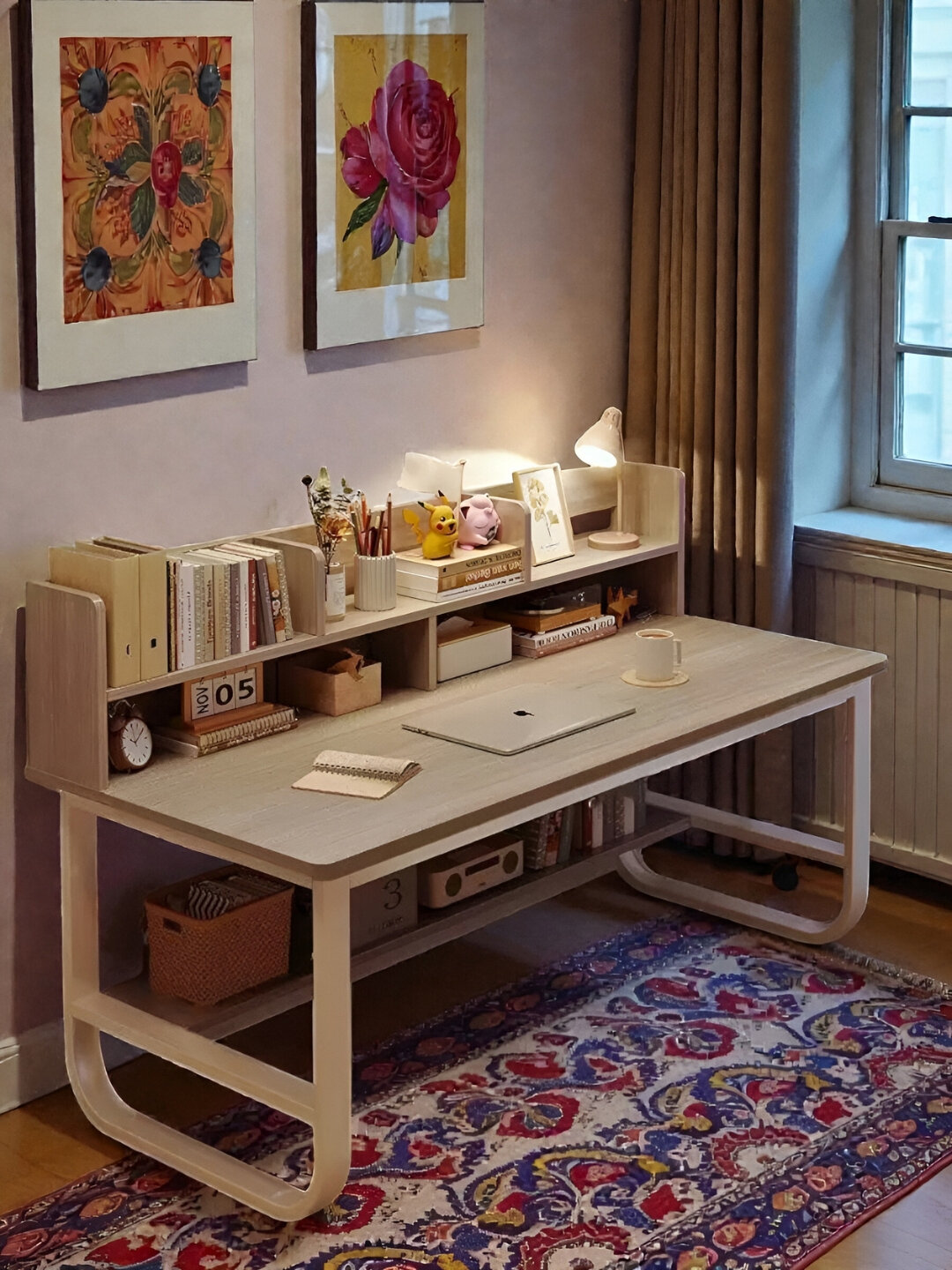 Письменный стол с полкой, для офиса, школы, компьютера , лофт — фото 1