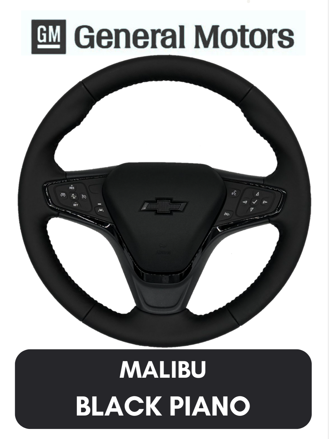 Автомобильный руль Malibu 2 Black piano кожаный. Cobalt, Gentra, Spark, Nexiya 1,2,3, Onix