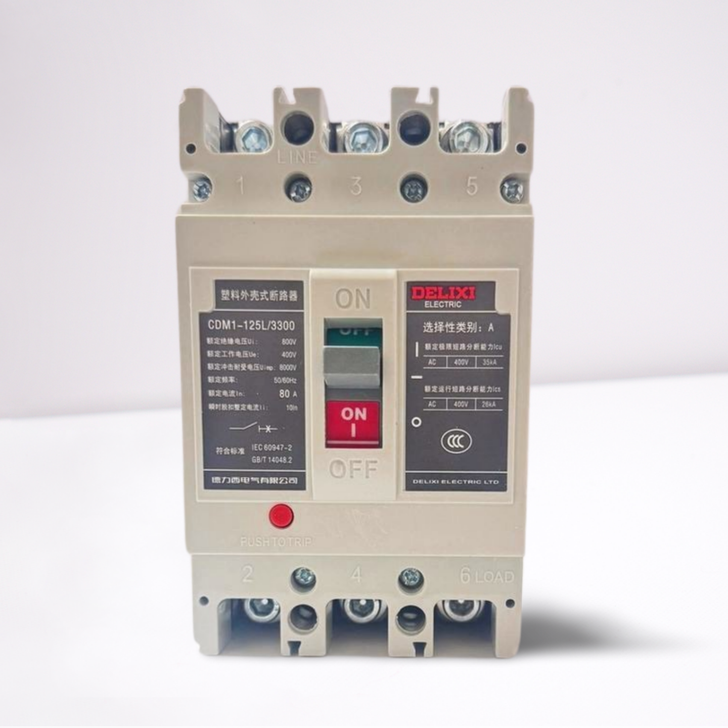 Авт. выкл. DELIXI CDM6i-125L/3300 80A