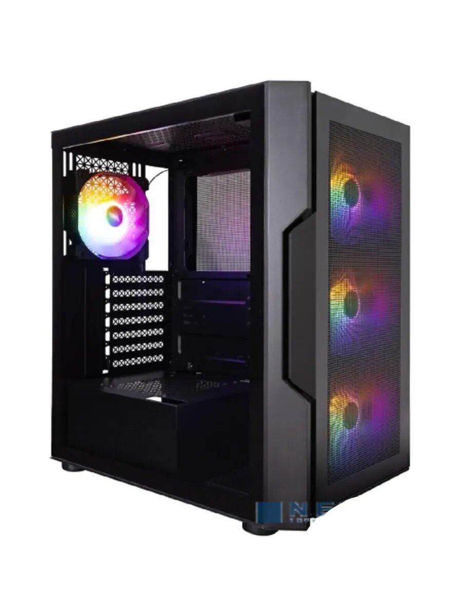 Корпус для ПК TRILOBITE T7-P Black / ATX / 4x120mm LED fans / T7-P-BK-4F1