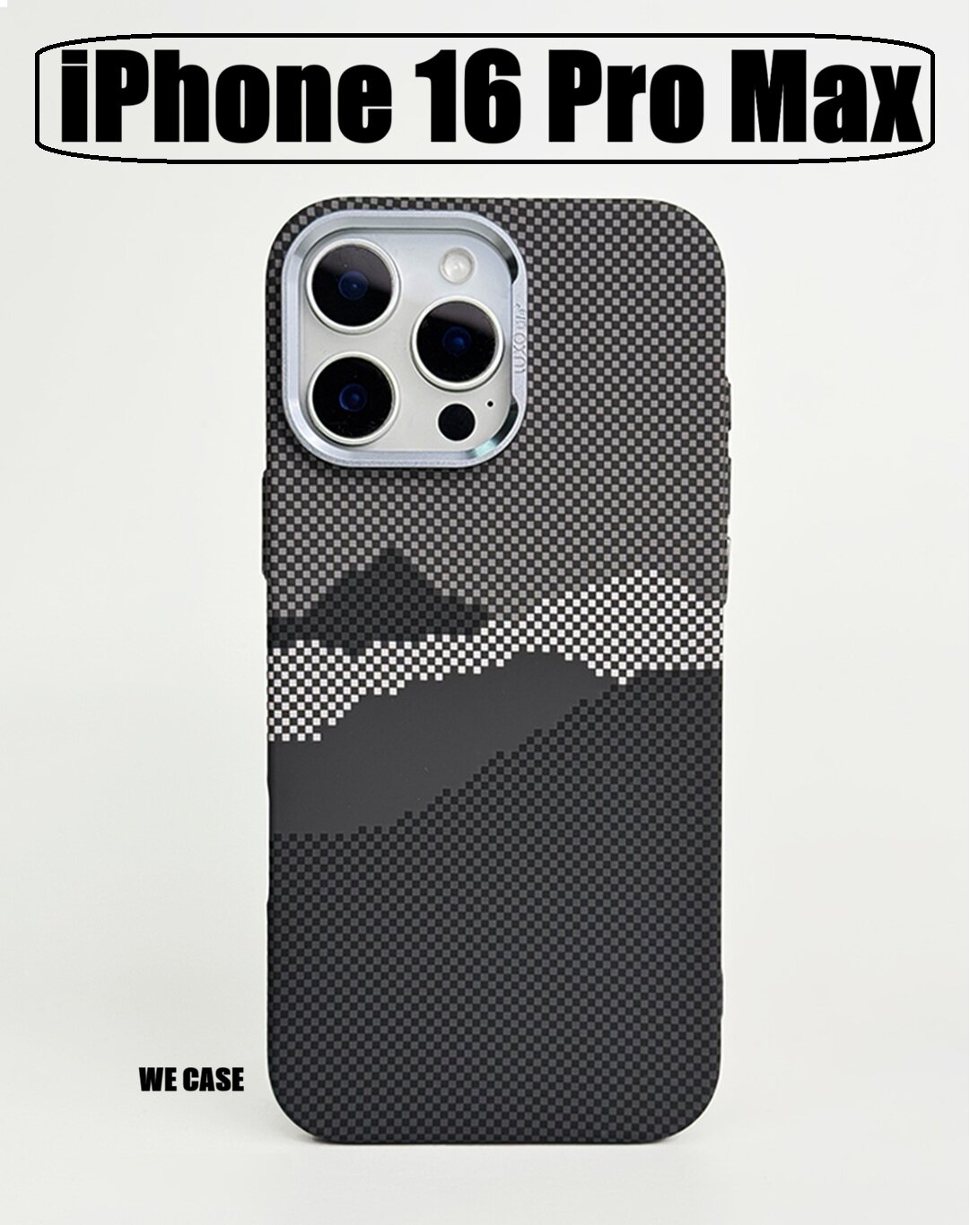 Премиальный чехол с карбоновой текстурой и поддержкой MagSafe для iPhone 16 Pro Max