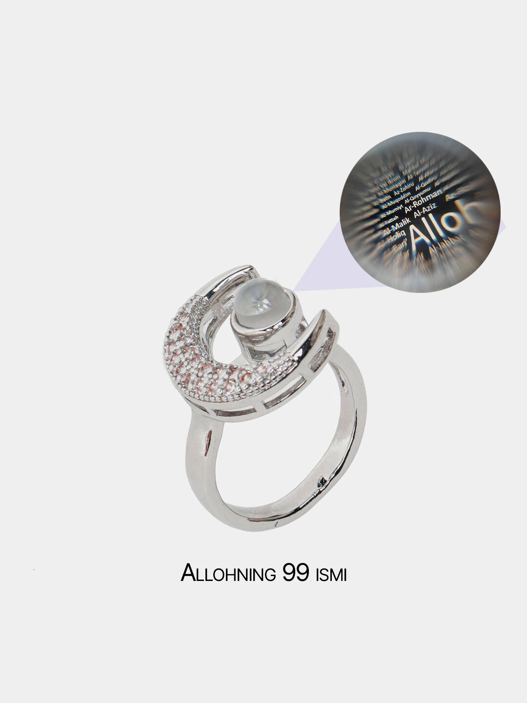 Кольцо-кулон, фианит