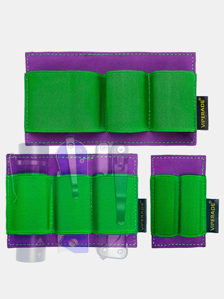 Комплект органайзеров на липучке VIPERADE® PL6 Green-Purple (Зелено-Фиолетовый)