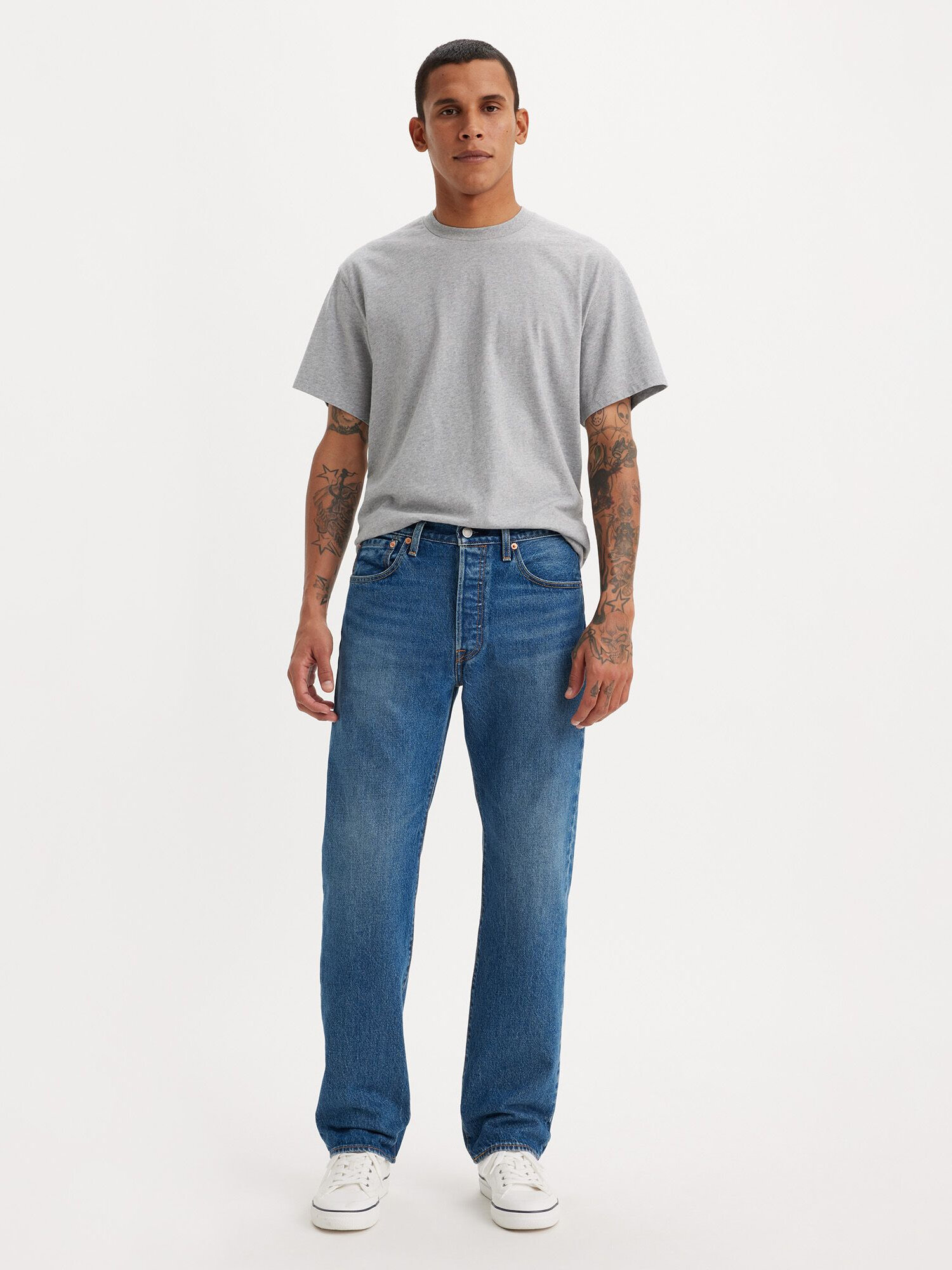 Джинсы классические Levi's Men 501 Original, размер 36/32 JEAN, синий — фото 1