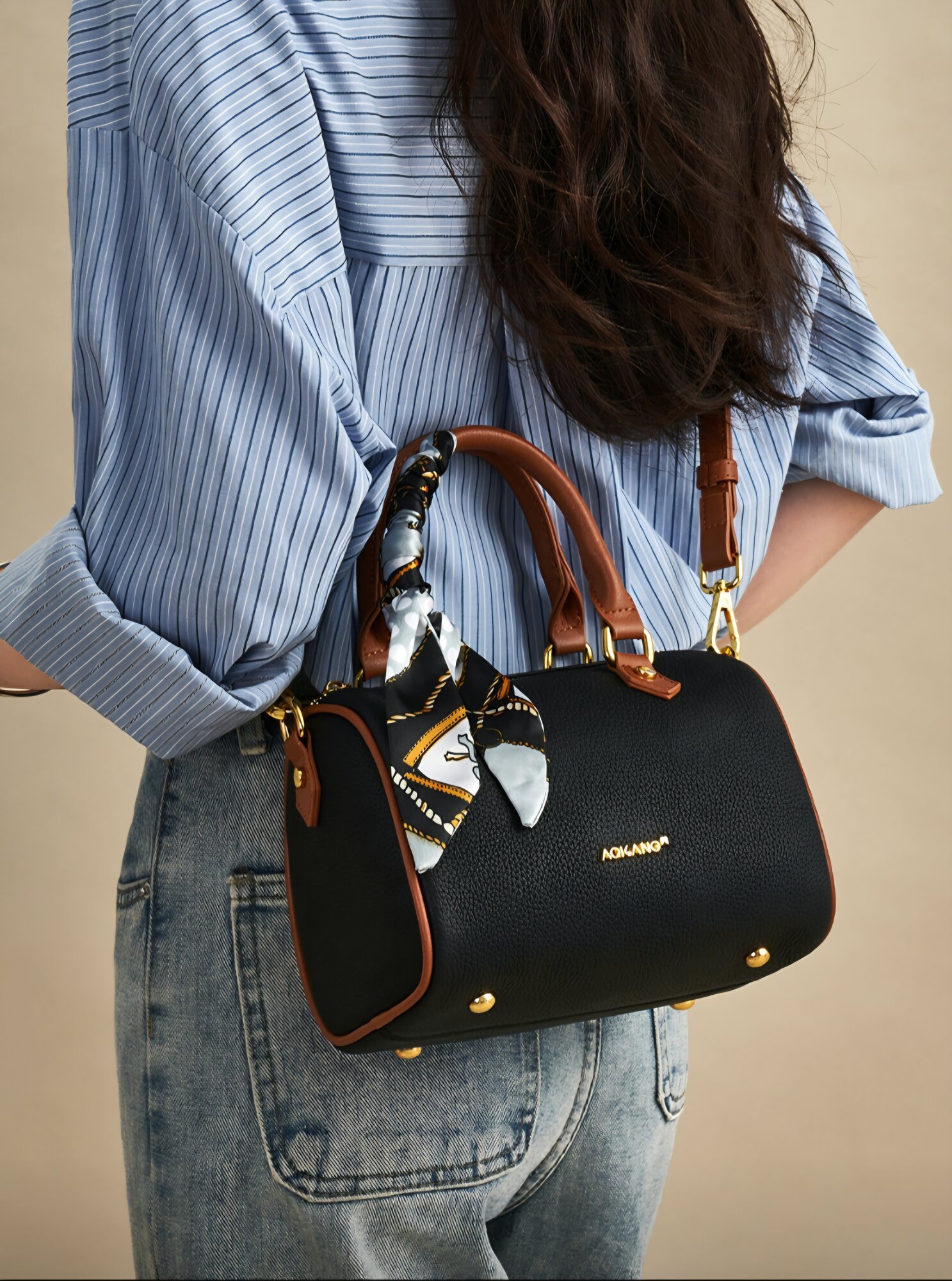 Сумка кросс-боди из натуральной кожи, AOKANG