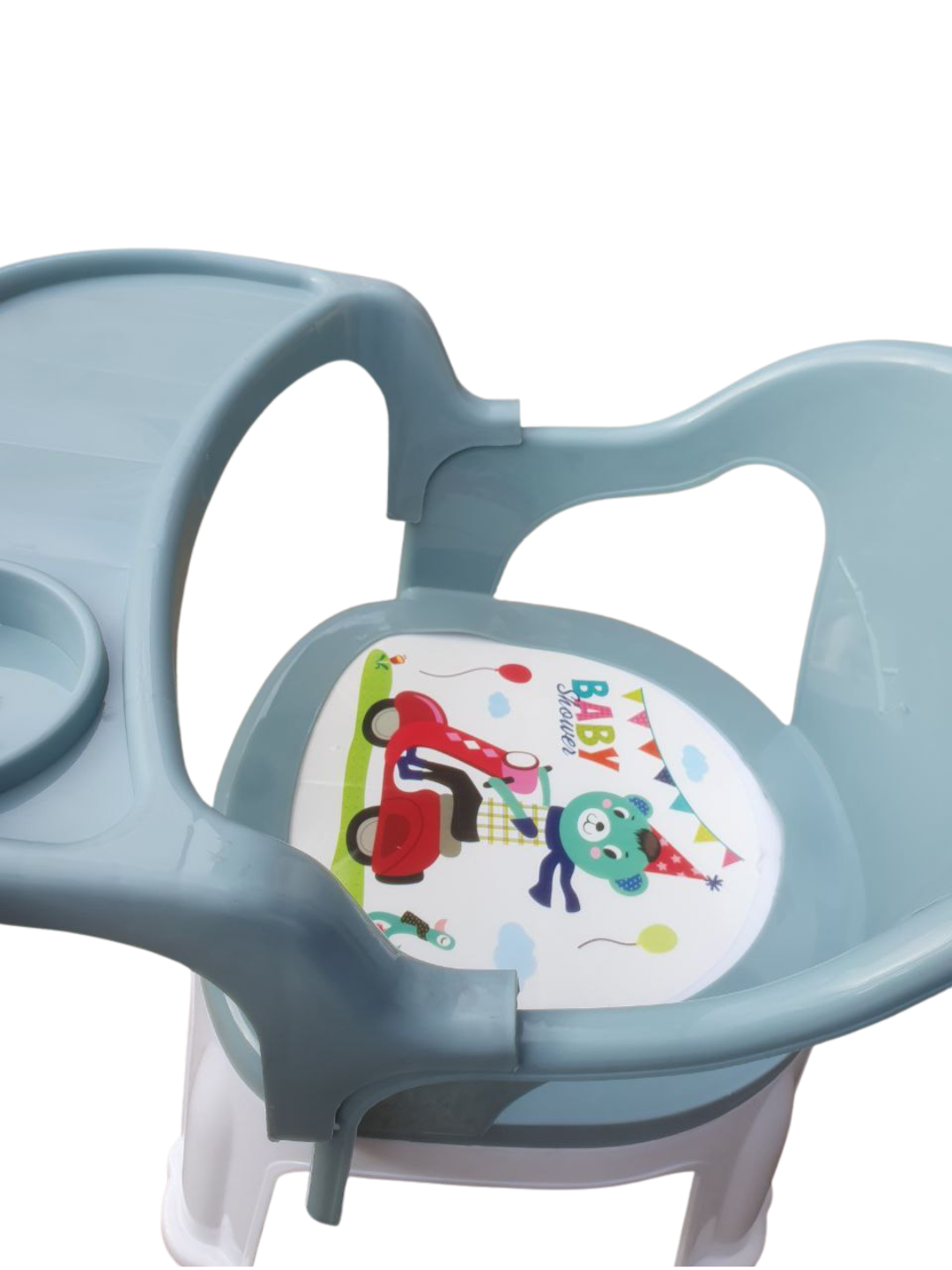 Детский стульчик для кормления с подносом, прочный пластик, удобный — фото 1