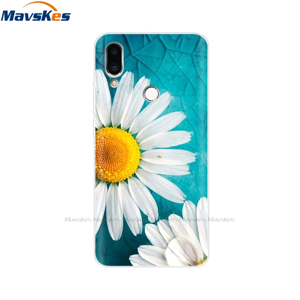 Мягкий чехол из ТПУ для Meizu Note 9, защитные силиконовые чехлы с принтом кошек и цветов, чехлы для телефонов, сумки-бампер для Meizu Note9