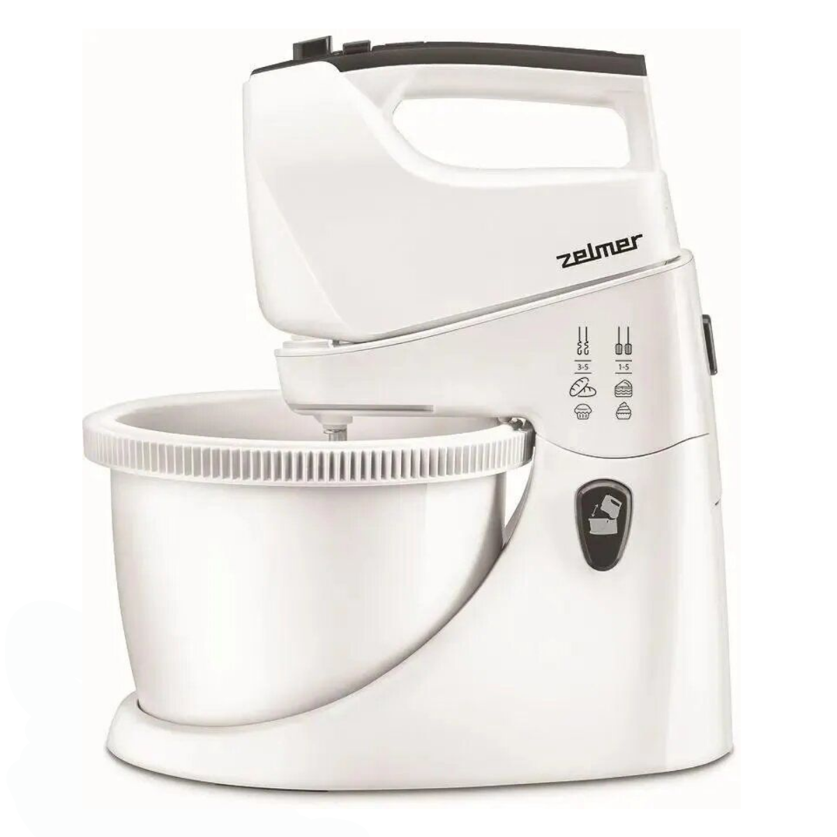 Миксер ZELMER WITH BOWL ZHM2559, белый, с чашей, стационарный, 750 Вт