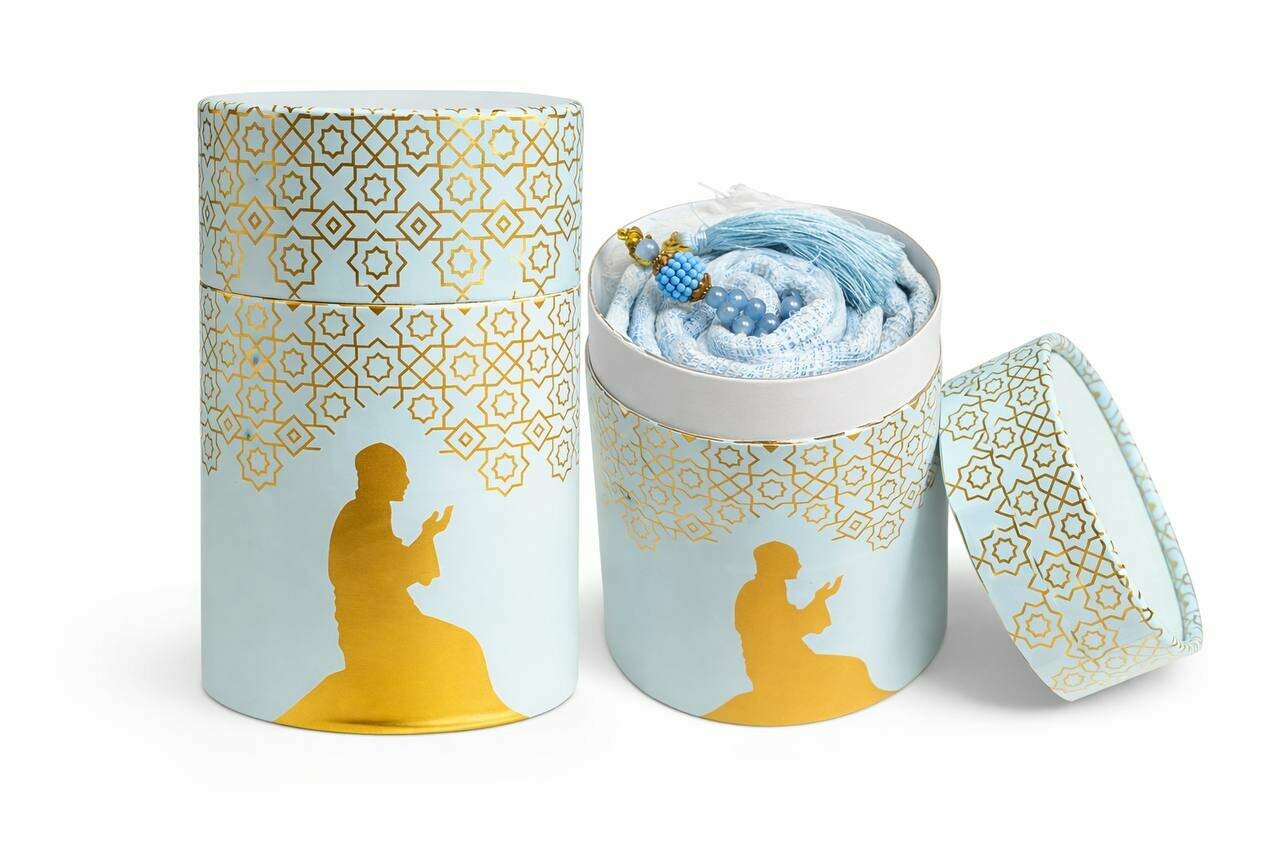 Набор для намаза, молитвенный коврик и бусины, подарочная упаковка