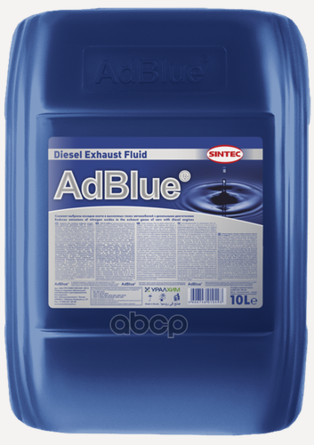 Изображение товара Жидкость мочевины SINTEC Adblue, водный раствор, 10л, технология SCR SINTEC арт. 804