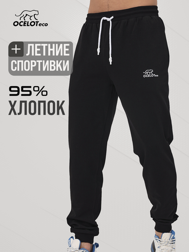 Изображение товара Брюки спортивные летние джоггеры черные