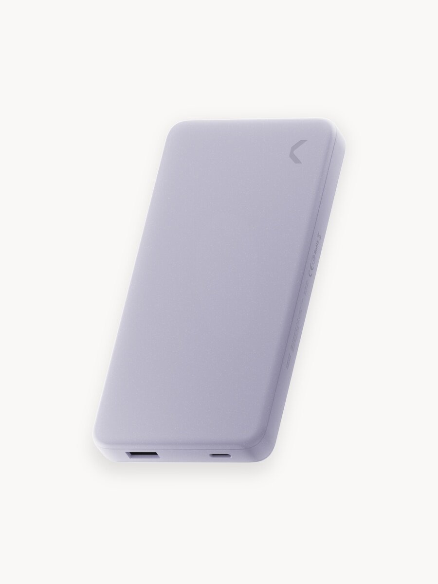 Универсальный внешний аккумулятор COMMO AEON 10000 мАч, PD 20 Вт, лавандовый