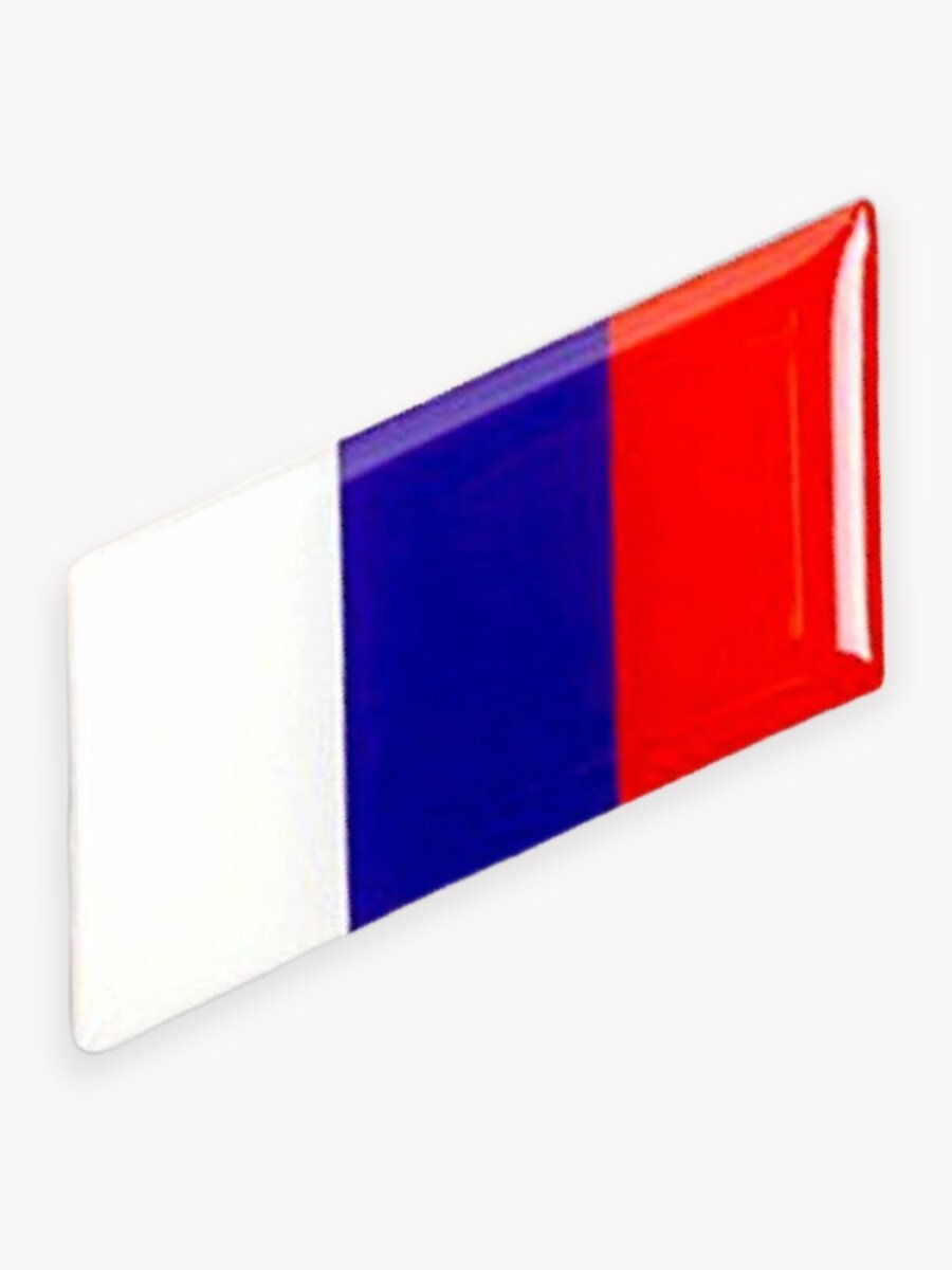 Шильдик наклейка на авто эмблема флаг России с клейкой основой на автомобиль