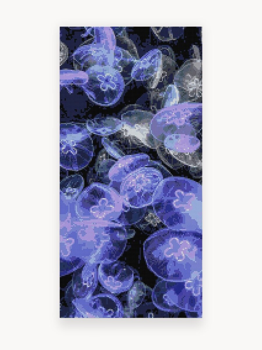 Алмазная мозаика на подрамнике - вышивка Медузы 30 х 60 см