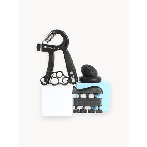 Эспандер, набор из 5: пружинный, кольцо, ленточный, для пальцев, яйцо