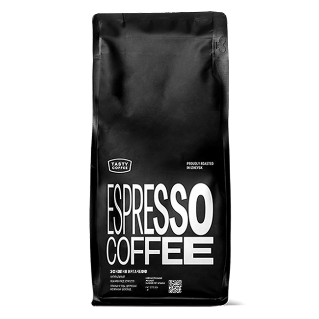 Кофе для эспрессо Эфиопия Иргачефф Tasty Coffee, в зёрнах, 1000 г — фото 1