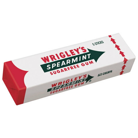 Жевательная резинка Wrigley's Spearmint мятный без сахара, 20 штук по 13гр — фото 1