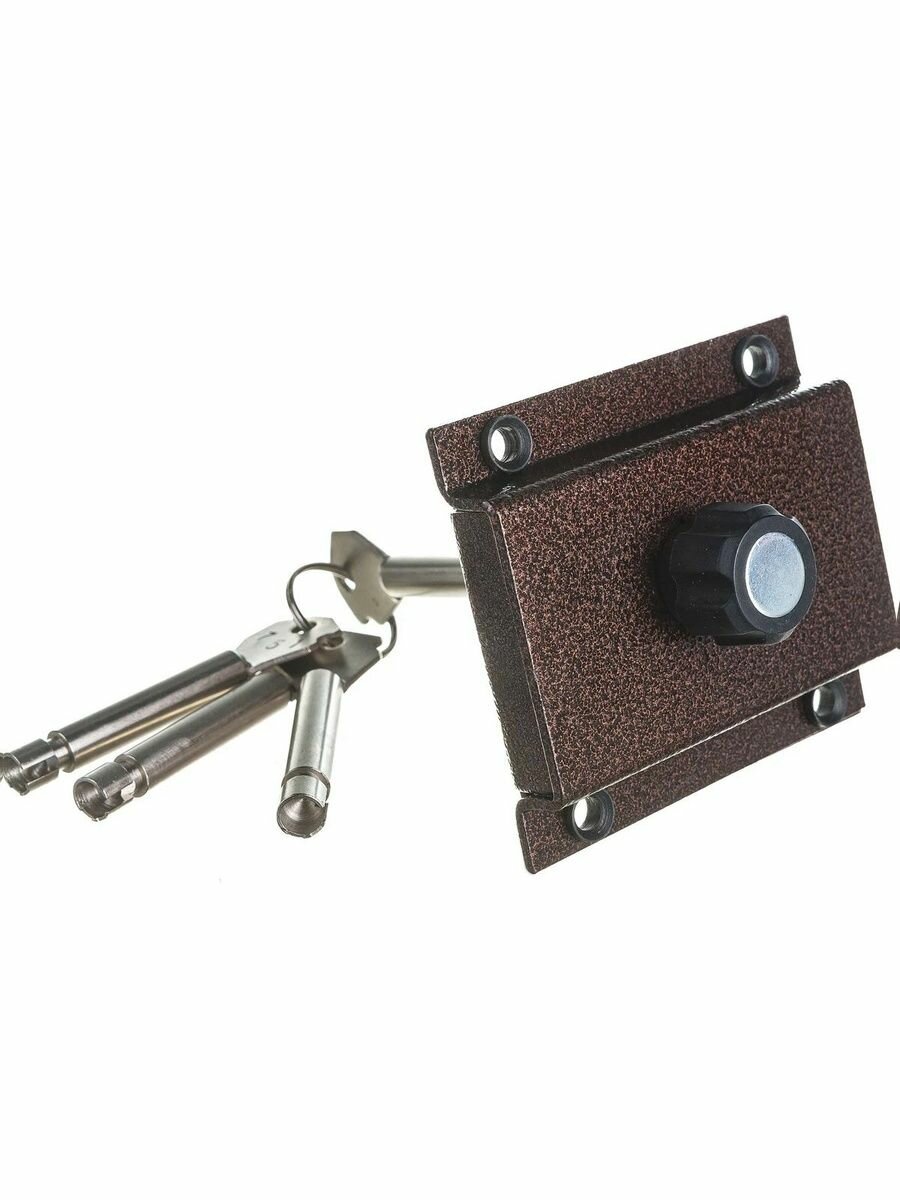 Замок накладной делга-титан ЗНЦ-4, цвет медь, помповый механизм