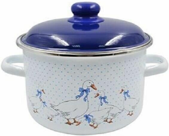 Кастрюля стальэмаль 1RD161S Гуси эмал цил 20л