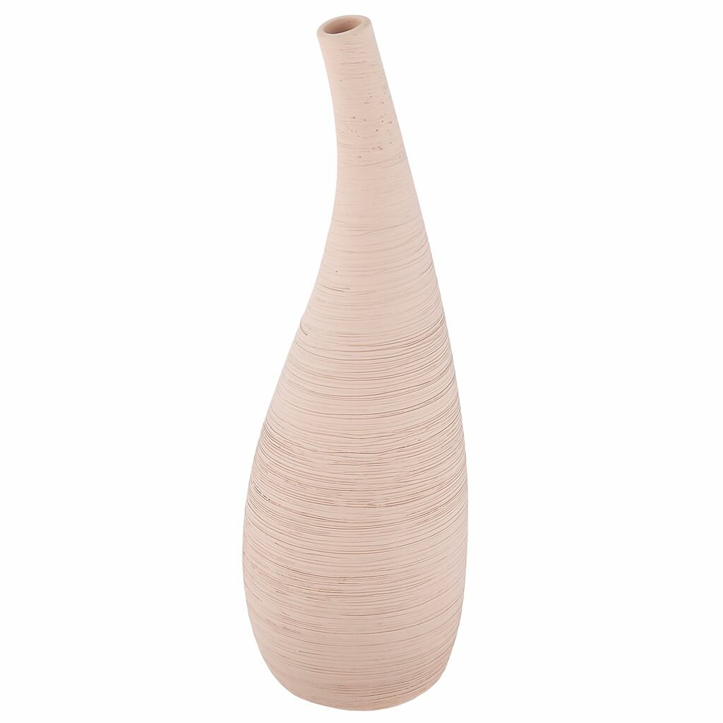 Ваза настольная керамическая "Кения" 500мл, бежевый, матовая, фактурная глазурь