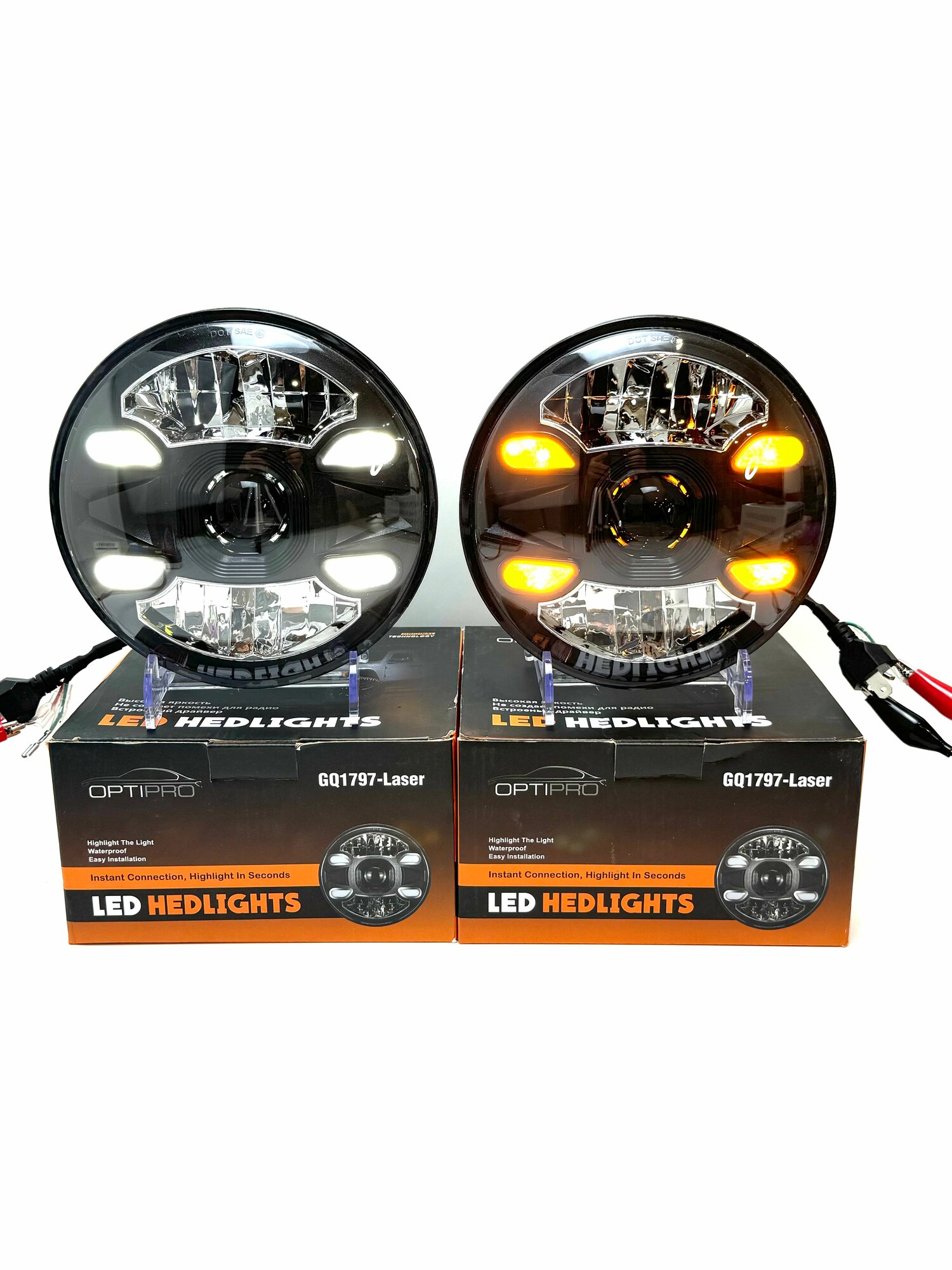 Bi LED светодиодные фары на LADA Niva 2121