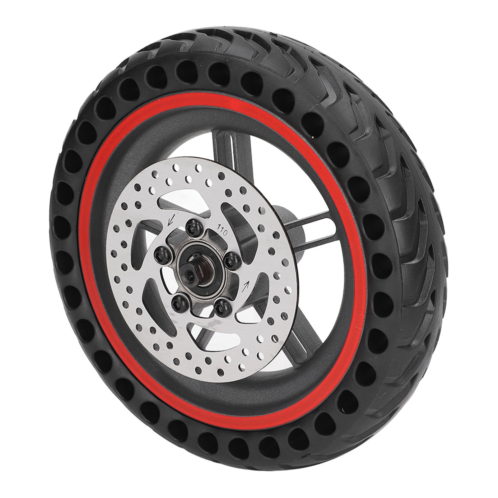 Электроскутеры Xiaomi Электрический скутер заднее колесо с тормозом, алюминиевый сплав и резина, 110 мм для Xiaomi M365 1S Red