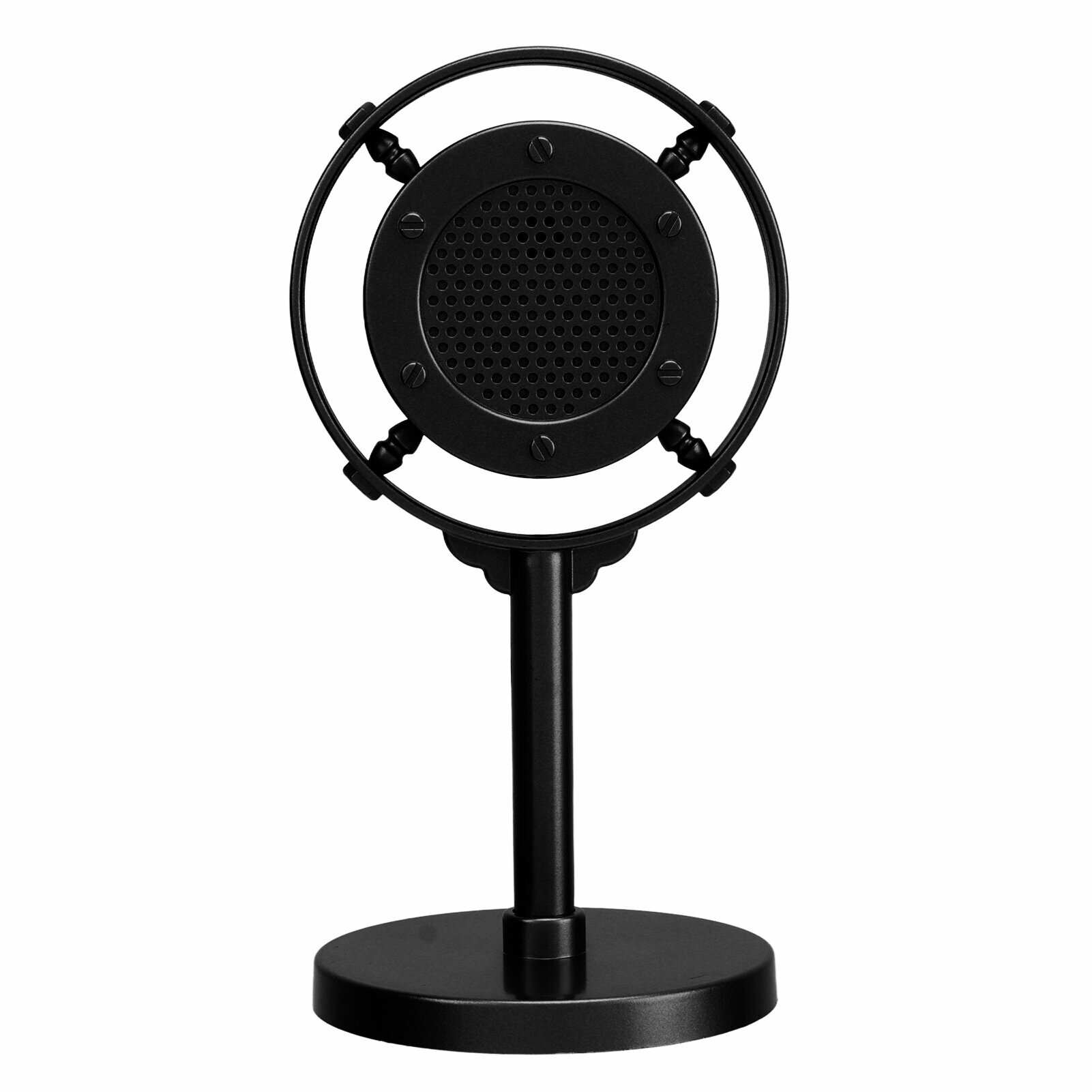 Винтажный ретро -микрофон модель модели поддельная пластическая классическая микрофонная модель сцены Photography Prop Black