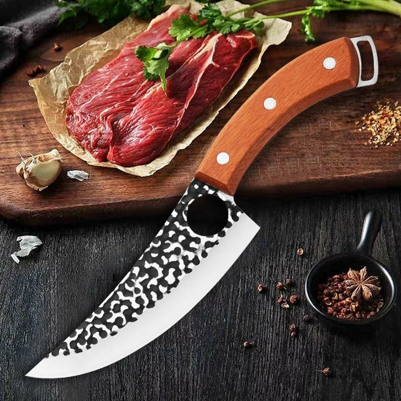 Сербский нож тяпка для мяса, кухонный нож обвалочный универсальный