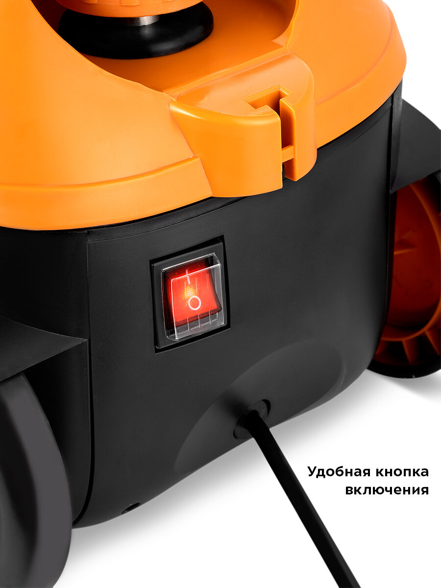 Пароочиститель Kitfort КТ-9141-2 черно-оранжевый — фото 1