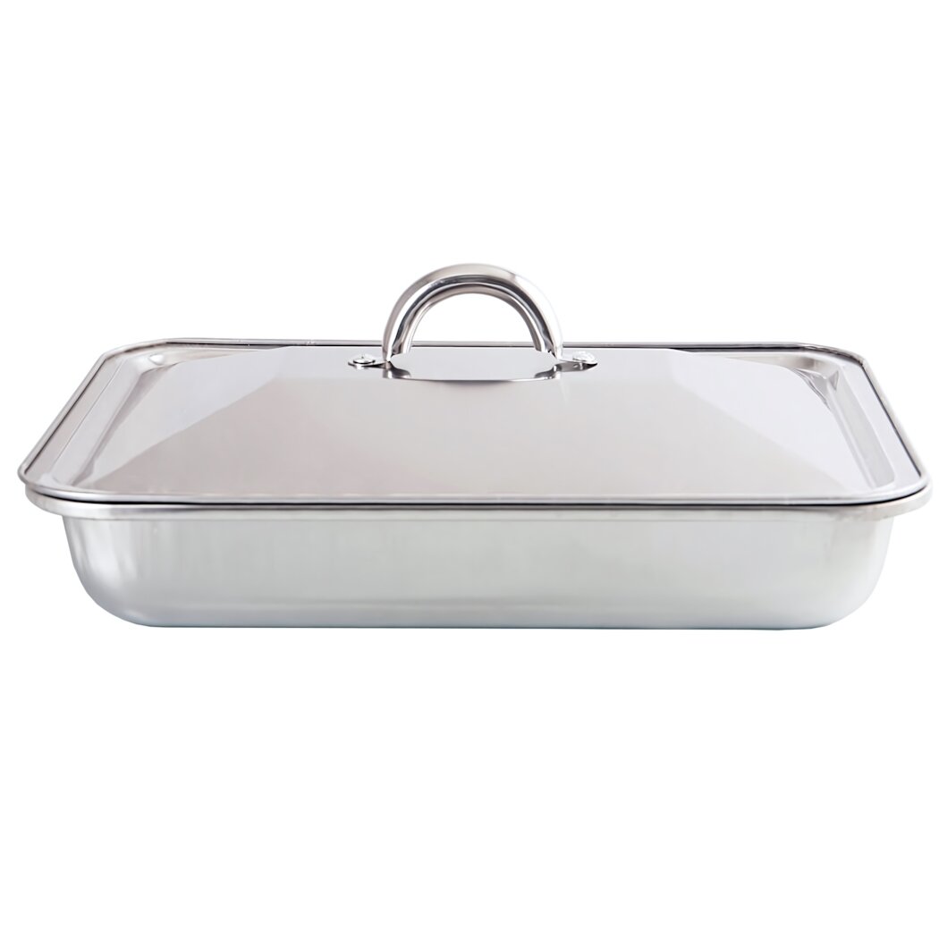 Противень с крышкой 60х40х7см нержавеющая сталь для духовки и гриля