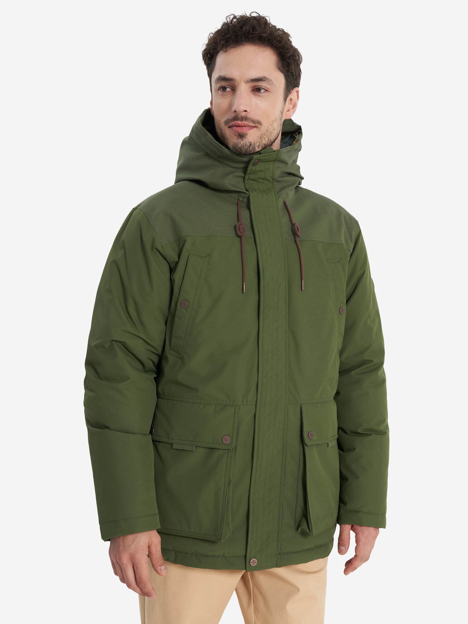 Пуховик CORDILLERO, размер 44-46, темно-зеленый — фото 1