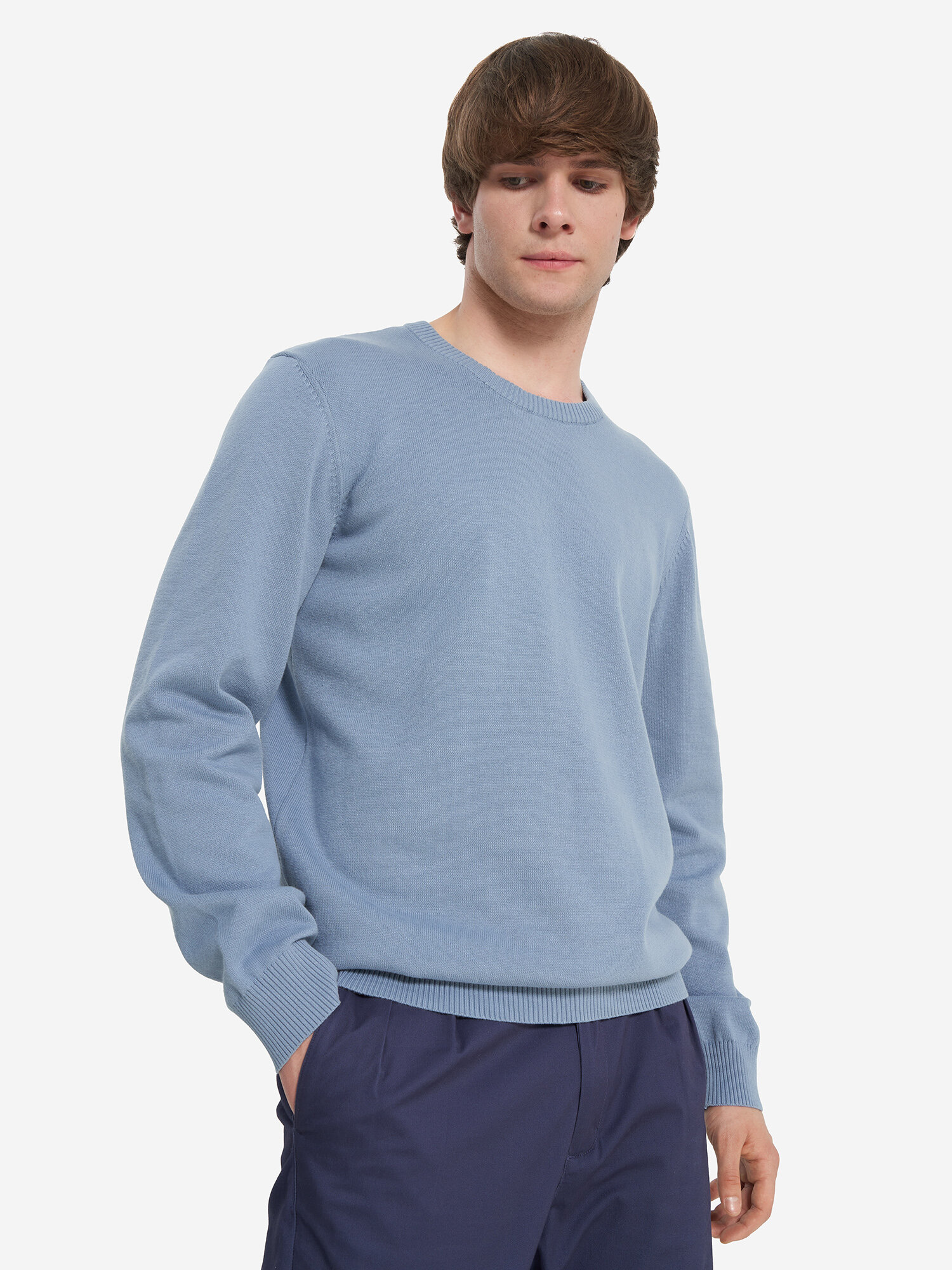 Свитер De Mount De Mount Men's Sweaters II, размер 54, , ярко-голубой