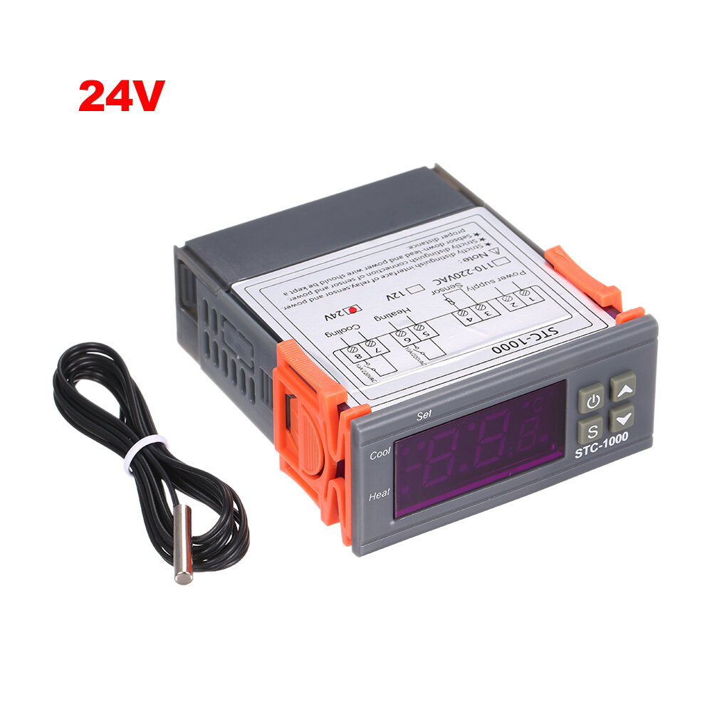 STC-1000 Цифровой регулятор температуры, термостат для обогрева и охлаждения с датчиком