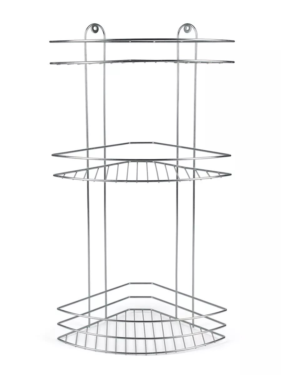 Полка для ванной Rosenberg угловая 3 уровня хром 585 см х 235 см