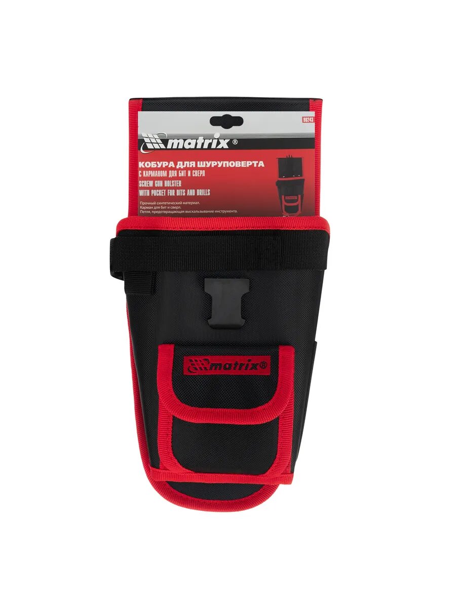 Кобура для шуруповерта с карманом для бит и  MATRIX 90243