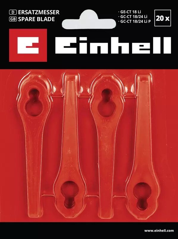 Набор пластиковых ножей Einhell, 3405730, 20 шт, для триммера GE-CT 18, 18/24 Li