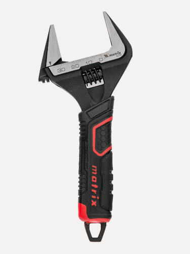 Изображение товара Ключ разводной сантехнический Matrix PRO с тонкими губками, 34 мм макс. раскрытие и 150 мм длина, фосфатированный, 15576